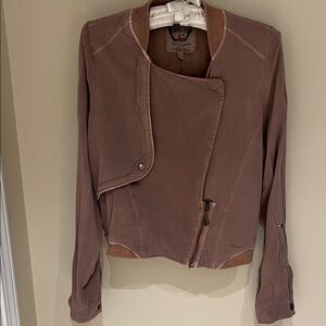 Elegant Mauve Bomber Jacket Size US S